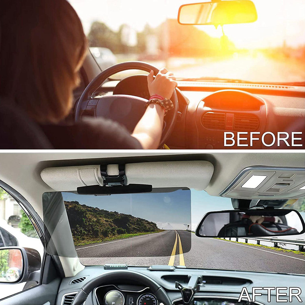 Car sunshade extensions Car mirrors Anti-reflective sunshade Car sunshade for all trucks Car front Dri