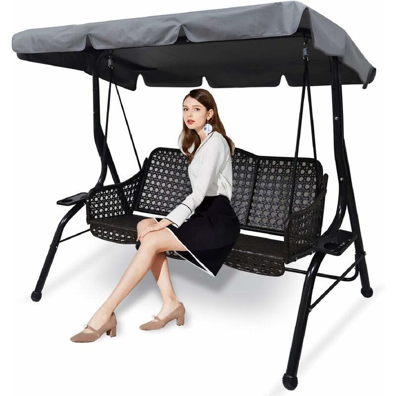 Universal Waterproof Swing Cover Replacement for 3-Seater Garden Swing, UV Protection