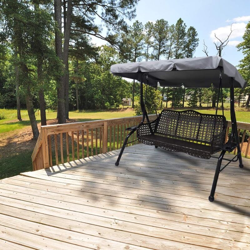 Universal Waterproof Swing Cover Replacement for 3-Seater Garden Swing, UV Protection