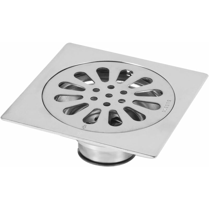 Thick Stainless Steel Floor Drain Anti-odor Square Shower Drain for Bathroom 100 100mm (Style : 3)