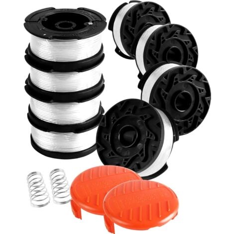 Trimmer spool for Black &amp; Decker trimmers, 8 trimmer spools with 2 spool covers and 2 springs.pa_max 22-23 22