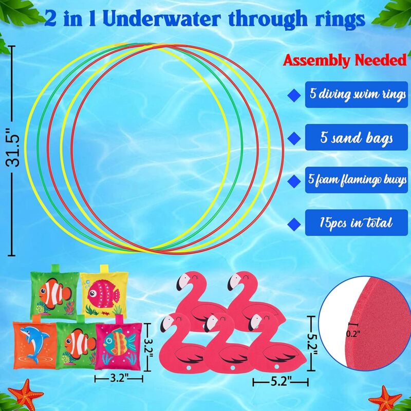 Diving Rings for Pool, Diving Ring, Diving Rings for Swimming, Diving Toys, Pool Swimming Toys, Water Swimming, Pool Toys for Swimming Training, Summer