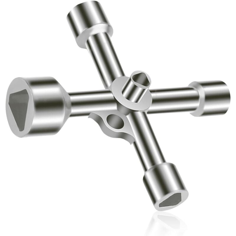 4-way triangle wrench 5 sizes Inner diameter 7mm/10mm/12mm/13mm/18mm Universal wrench for electrical cabinets, gas, water, electricity meters, cabinets