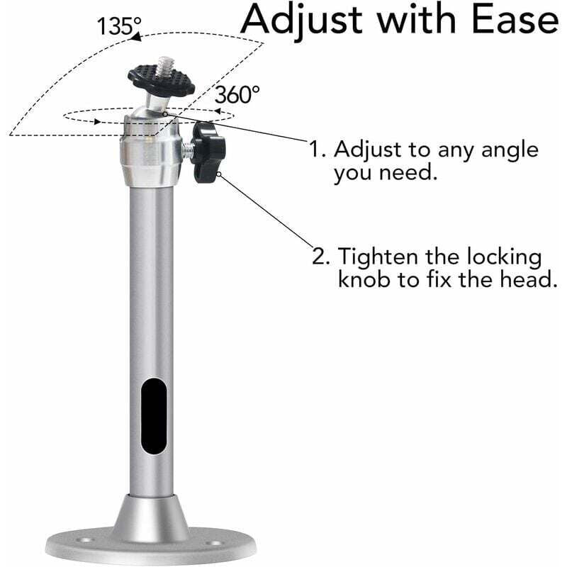 Projector Ceiling Mount, 3kg Load Capacity, 360° Rotation, 90° Tilt Angle, Ceiling and Wall Mount for Mini Projector - Made of Aluminum