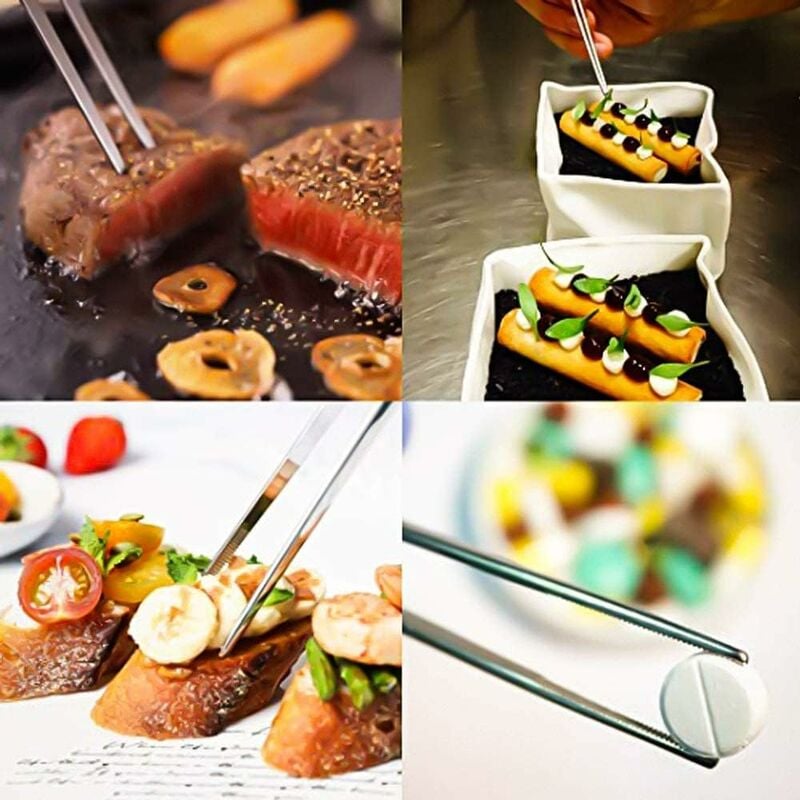 Extra 30cm / 12 inch Long Stainless Steel Tweezers with Precision Serrated End for Aquaristik, Gardening, Kitchen, Industrial Work and Use