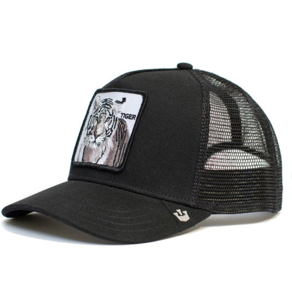 Animal summer cap mesh cap hats embroidered cap tiger black