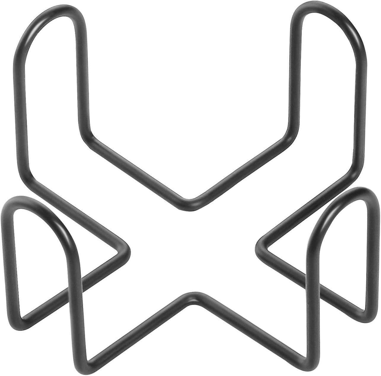 Minimalist Black Iron Metal Coaster Holder for Both Round and Square Coasters