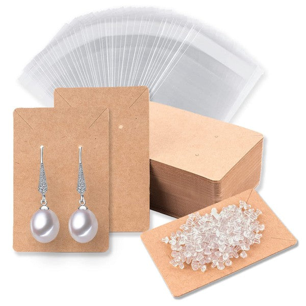 480pcs earring cards with plastic bag earring display cards for earring necklace display jewelry packaging