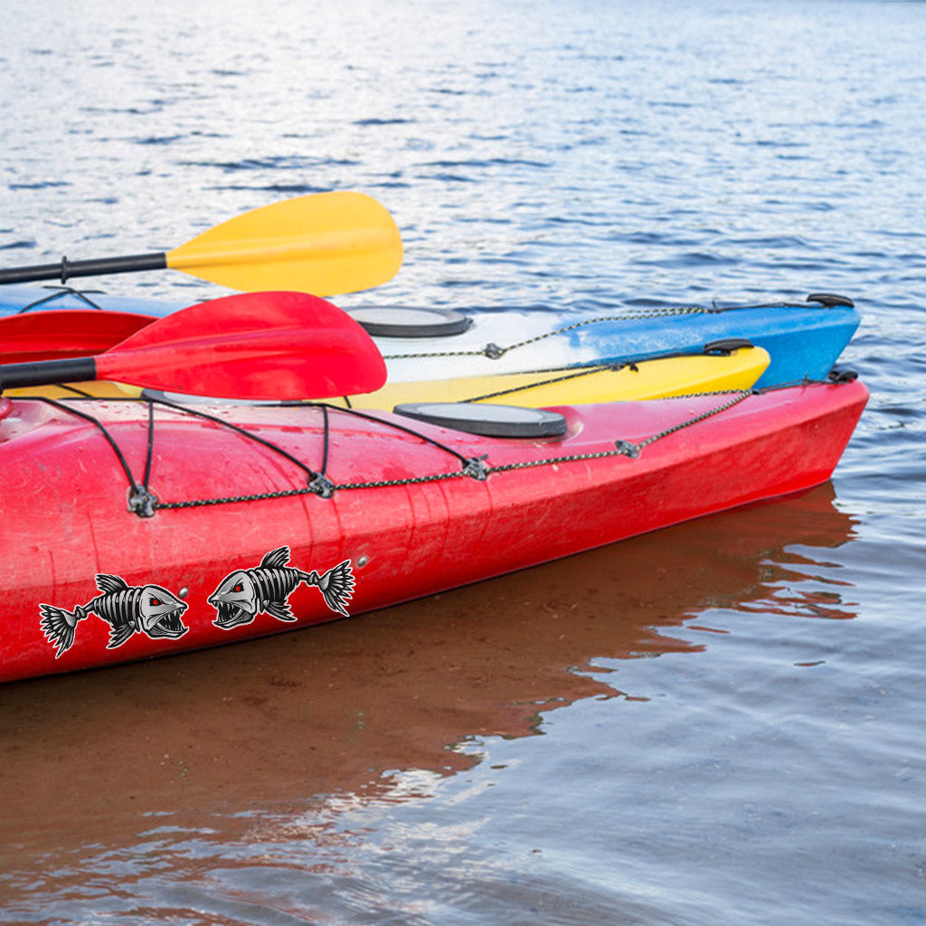 2pcs/set Fishing Boat Decals Sticker Car Decal Boat Decals for Kayak Fishing Car Reflective Decals Accessories 25*13cm