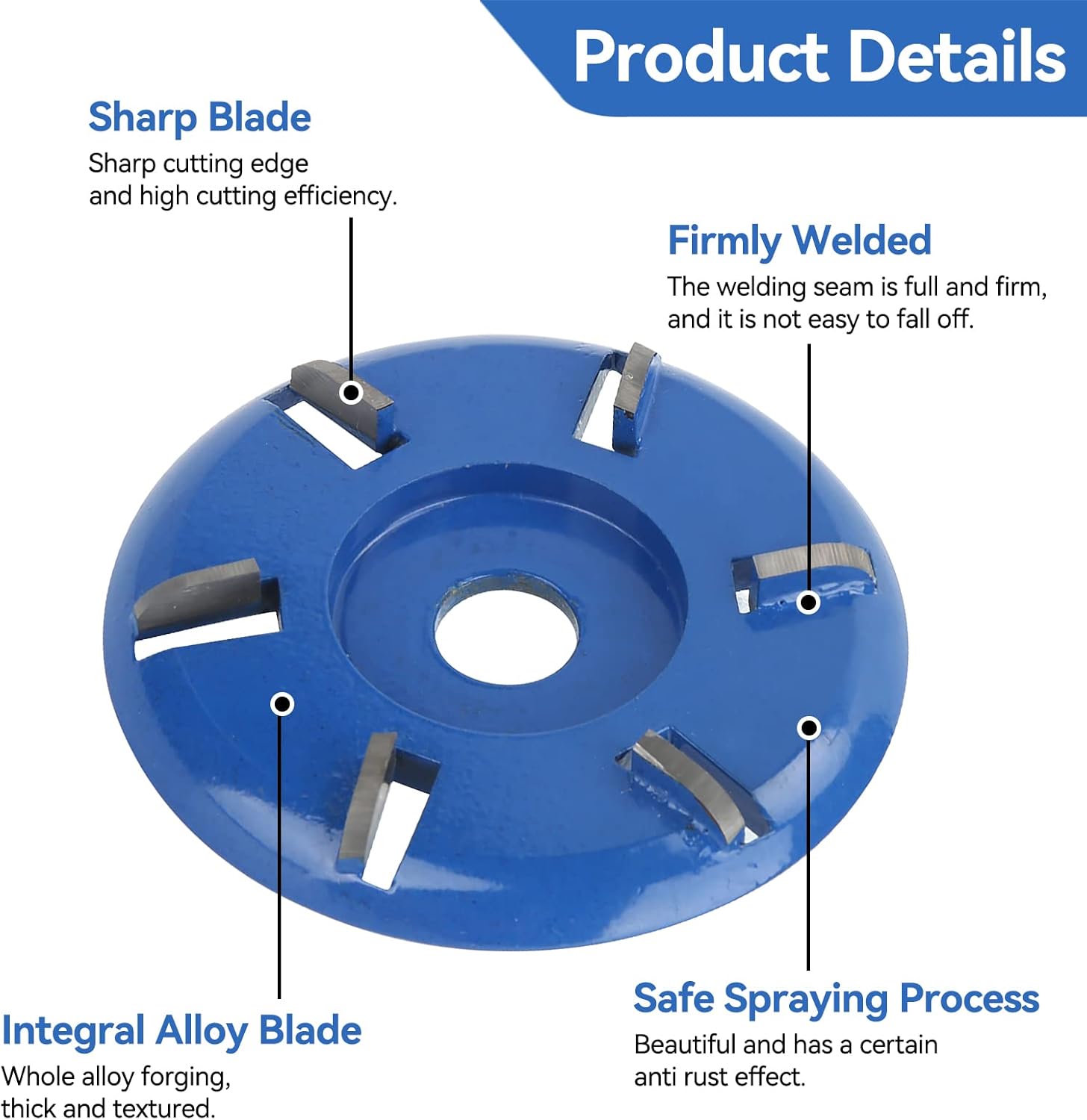 Wood router, wood milling, stump grinder angle grinder wood router 6 teeth chainsaw