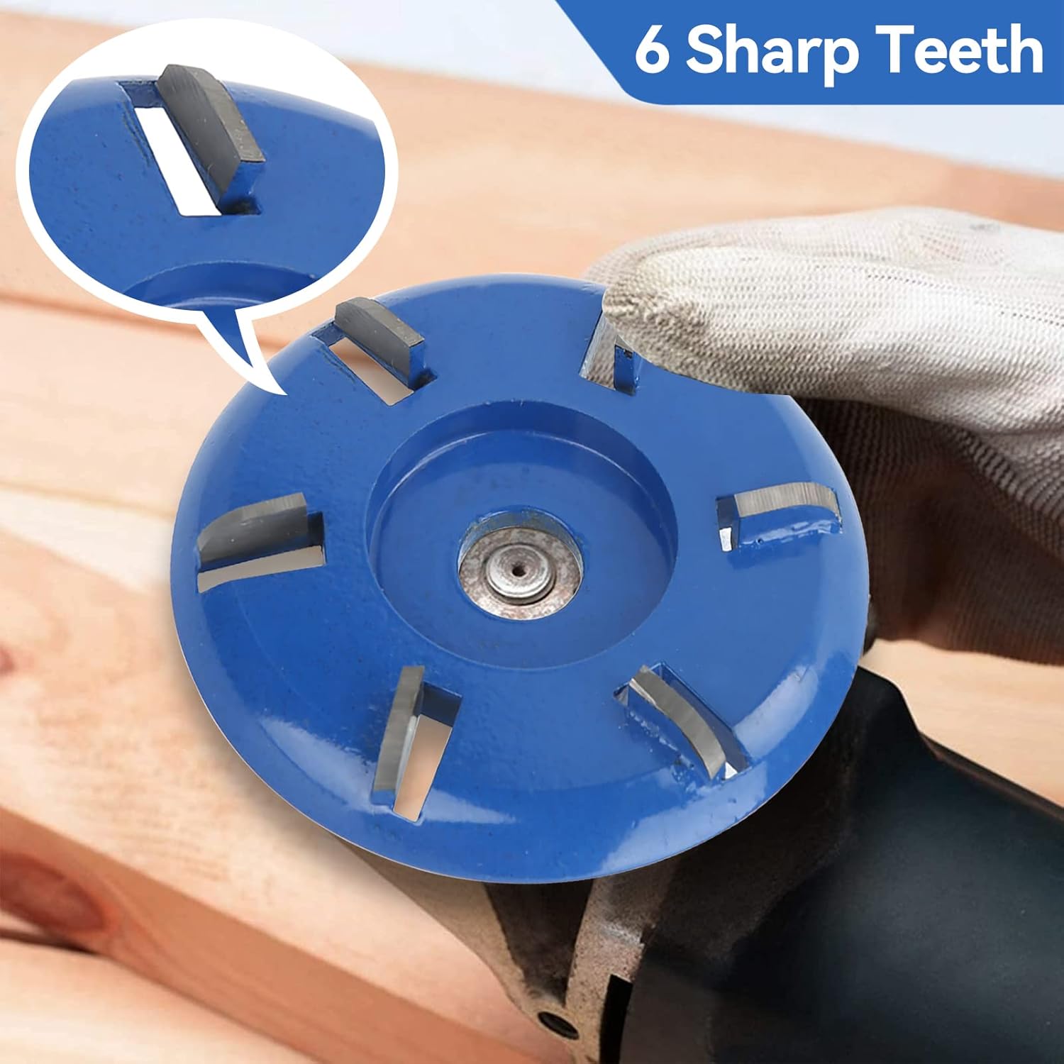 Wood router, wood milling, stump grinder angle grinder wood router 6 teeth chainsaw