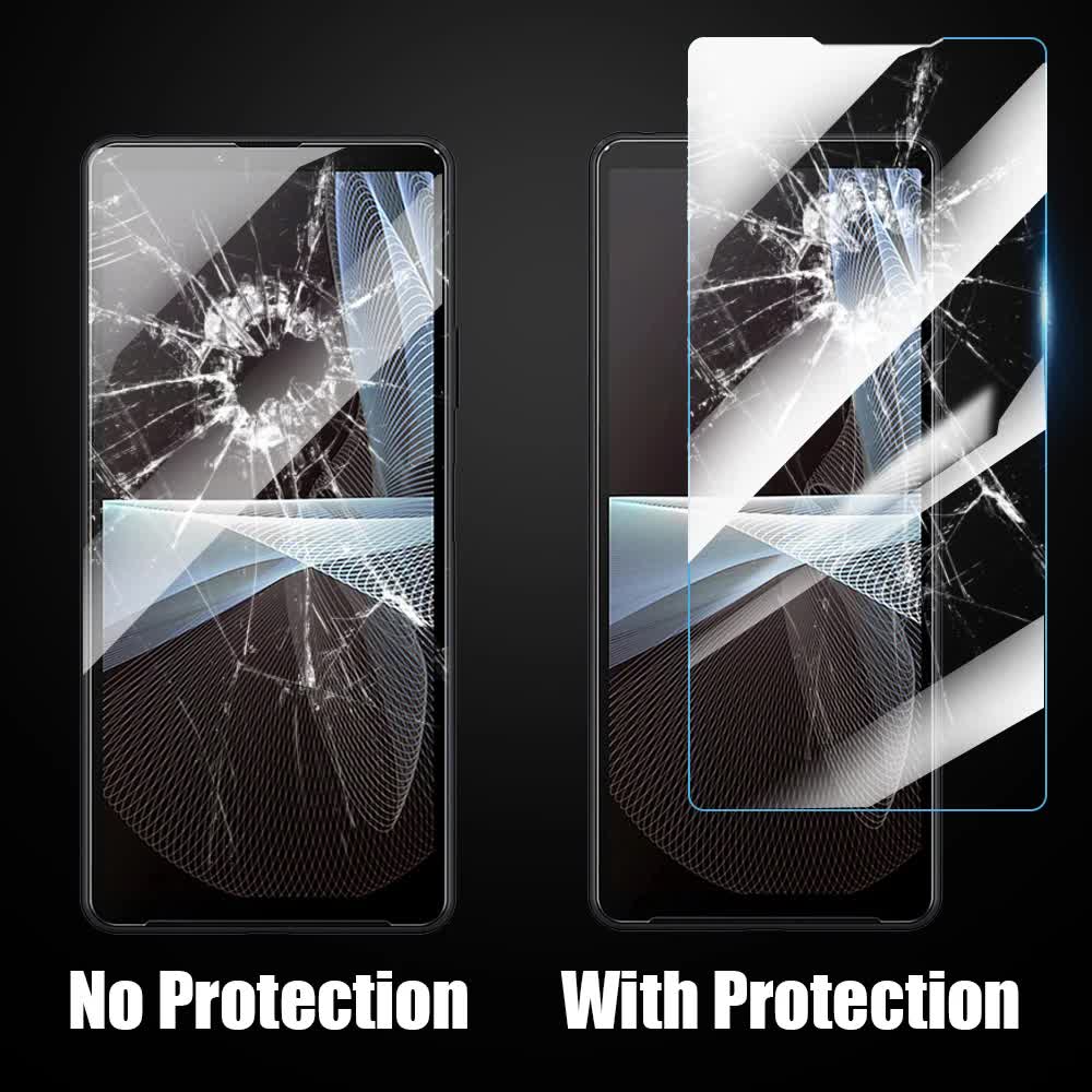 3pcs 0.26mm 2.5D Tempered Glass Screen Protector Compatible with Sony Xperia 1 III
