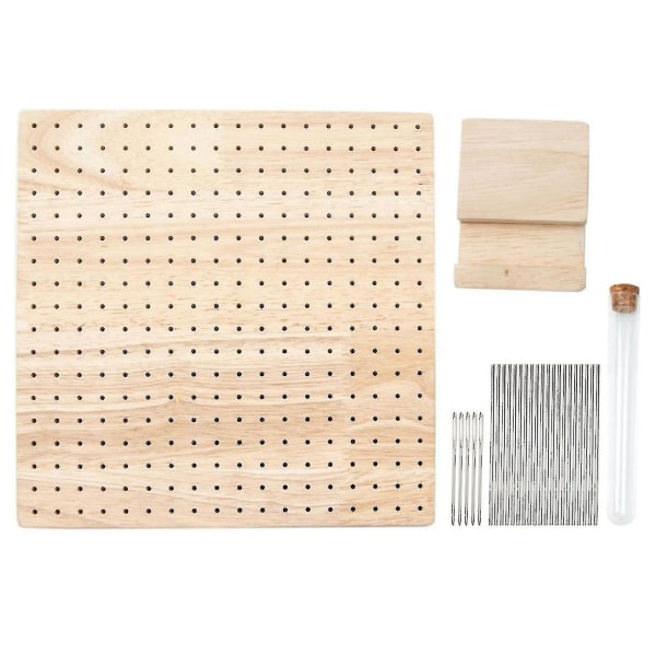 Boutique Wooden Crochet Blocking Board Knitting Blocking Mat with Bar Needles for Knitting &amp; Crocheting