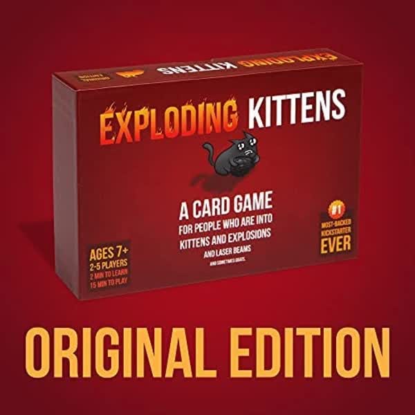Exploding Kittens - Card Game | Family Friendly Party Game | Russian Roulette | English | Ages 7+ | 2 to 5 Players