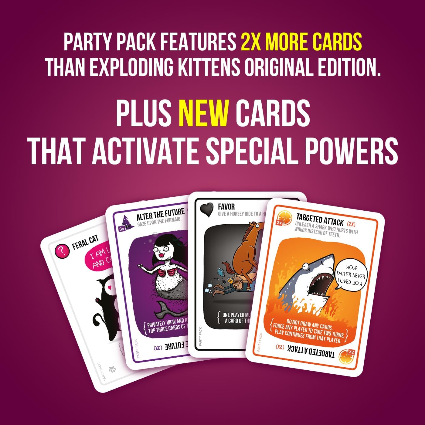 Exploding Kittens Party Pack from Exploding Kittens - Card Games for Adults, Teens and Kids - Fun Family Games - A Russian Roulette Card Game