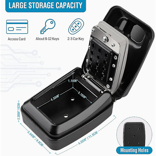 Waterproof key box wall mounted outdoor key box safe key box wall mounted key cabinet