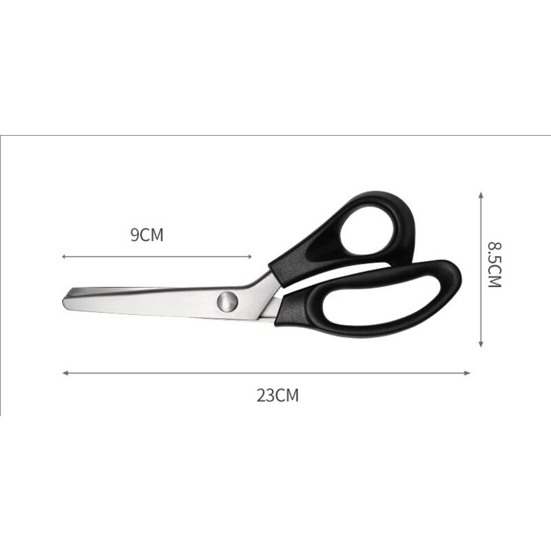 Professional Stainless Steel Zigzag Fabric Scissors with Comfort Grip for Sewing Fabrics by the Meter Compatible with Cisea for Children and Adults