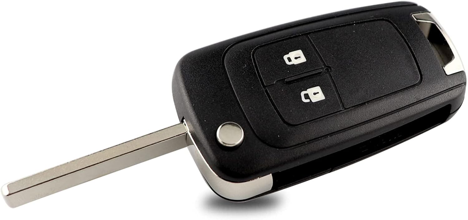 Remote Control Car Key Case Replacement Compatible with Vauxhall Opel Astra Insignia Vectra Zafira Meriva Mokka Key Shell (With Blade) 2 Buttons 2pcs