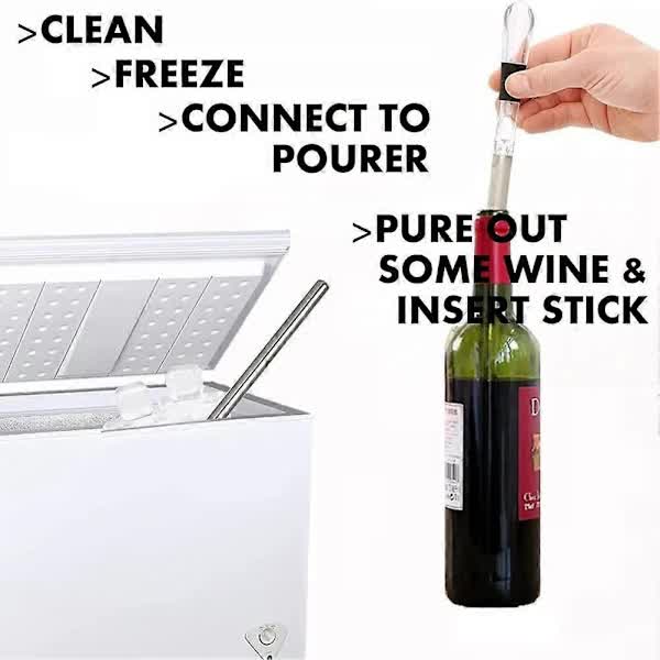 2-pack Wine Cooler Wine Bottle Cooler Stainless Steel Wine Chiller Wine Decanter with Wine Aerator