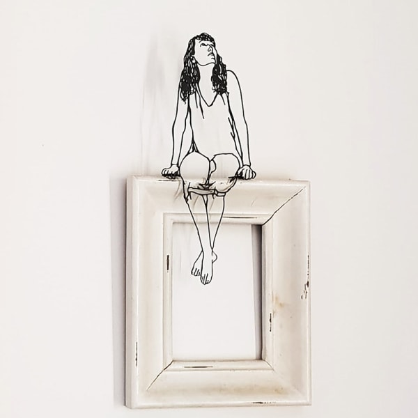 Metal Figure Ornament Shelf Metal Art 2D Housewarming Gift Home or Office Decor Figure Metal Decor Modern Art