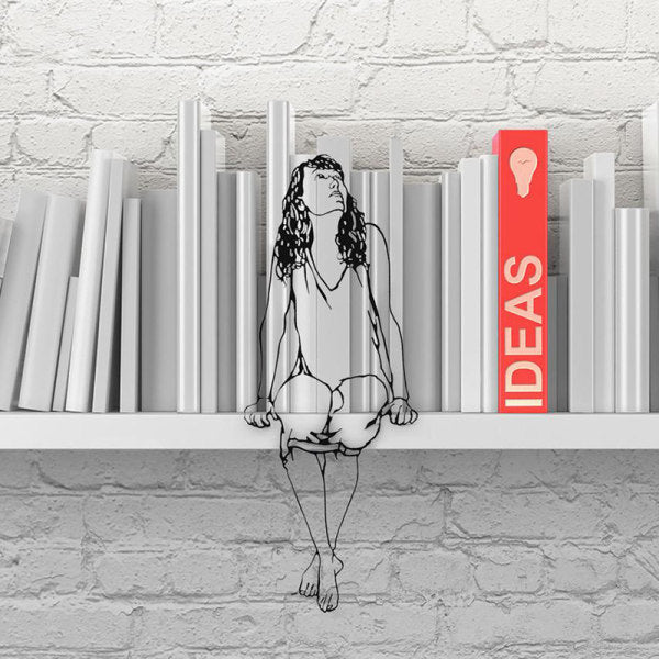 Metal Figure Ornament Shelf Metal Art 2D Housewarming Gift Home or Office Decor Figure Metal Decor Modern Art