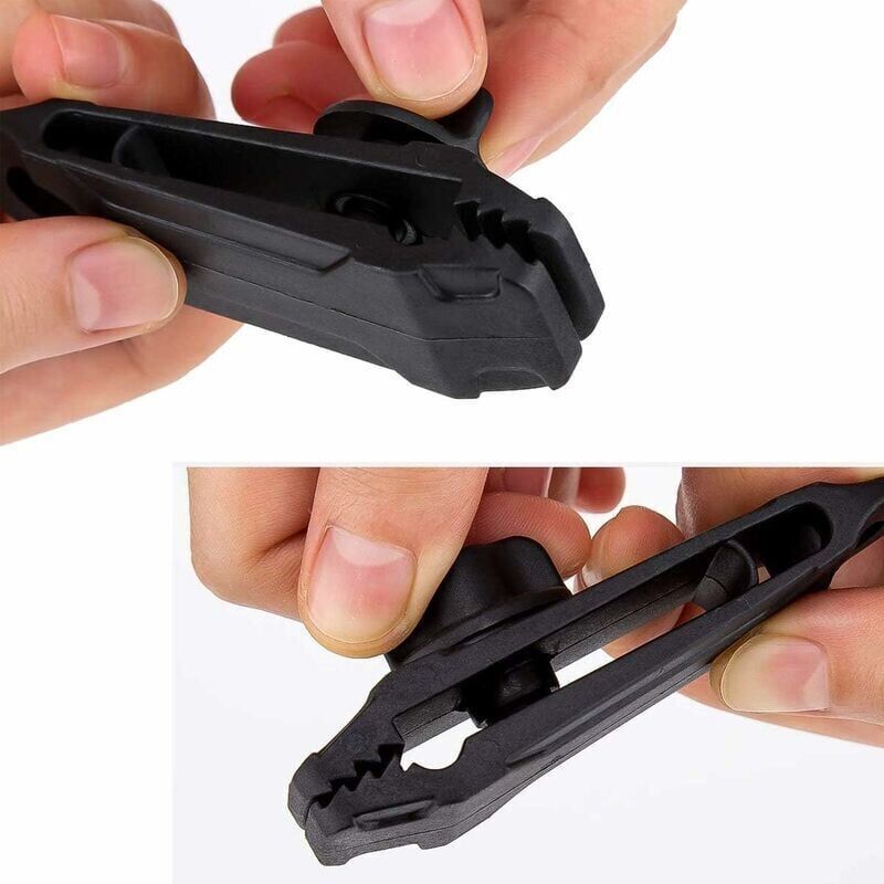 12 pcs Tent Clamps, Heavy Duty Tent Clamps Set Instant Awning Clamp for Tent Tarpaulin Caravan Garden Shelter, Black (12), by DEBUNS