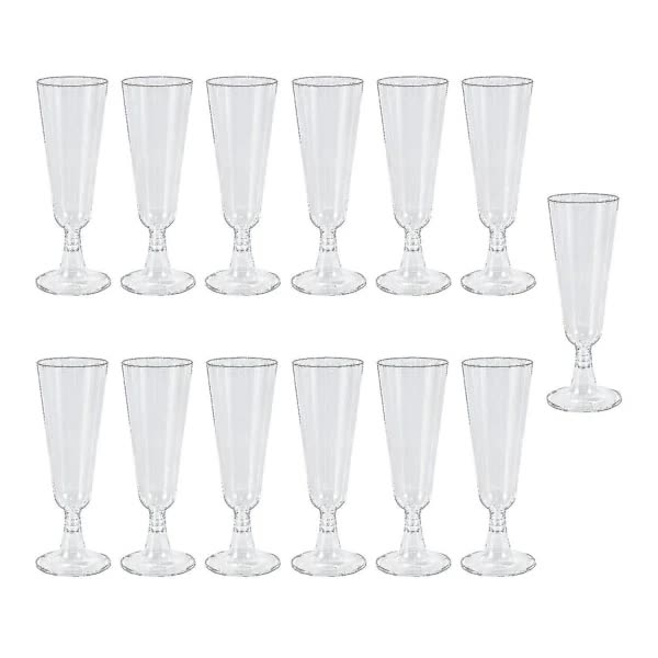 60 pcs 150 ml plastic wine glasses, champagne glasses, red wine glasses, versatile, a must for party carnivals
