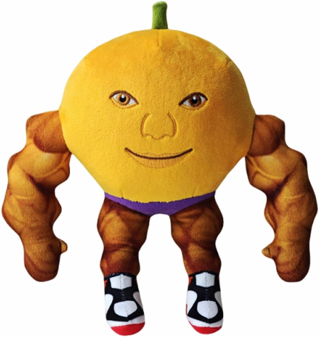 Italian Brainrot Plush, 25 cm U Din Din Din Din Dun Ma Din Din Din Dun Orange Bodybuilder Plush Pillow for Video Game Fans Bodybuilder-tfrf Bodybuilder