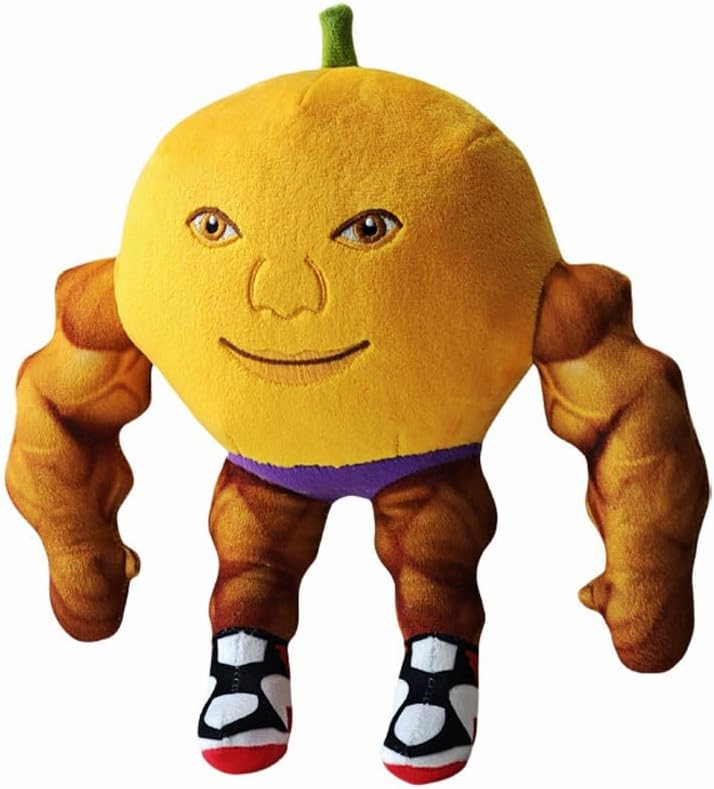 Italian Brainrot Plush, 25 cm U Din Din Din Din Dun Ma Din Din Din Dun Orange Bodybuilder Plush Pillow for Video Game Fans Bodybuilder-tfrf Bodybuilder