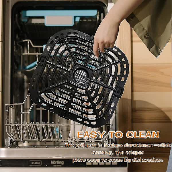 /NN/Replacement Grill Plate for Air Fryer Crispers for Instant Vortex 6qt with 4 Rubber Pads