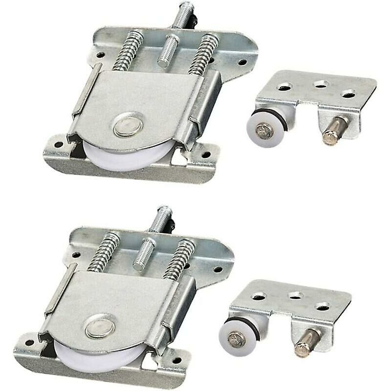 pcs Sliding Door Rollers, Sliding Door Parts for Wardrobe Door, Wheels, Rollers, Cabinet Rails, Sliding Cabinet Rollers, Load 20 kg