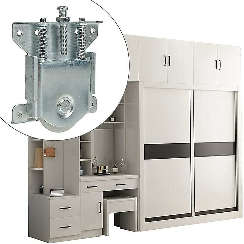 pcs Sliding Door Rollers, Sliding Door Parts for Wardrobe Door, Wheels, Rollers, Cabinet Rails, Sliding Cabinet Rollers, Load 20 kg