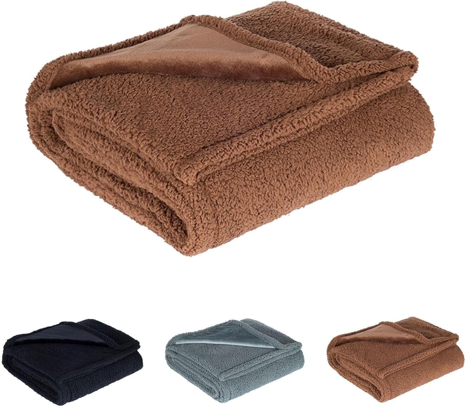 The Waterproof Blanket, Snuggle Blanket for Sofa Bed Couch, Waterproof Pet Blanket for Dog and Cat, 100% Leak Proof Waterproof Fully Pee Proof Brown Brown L:145*165CM