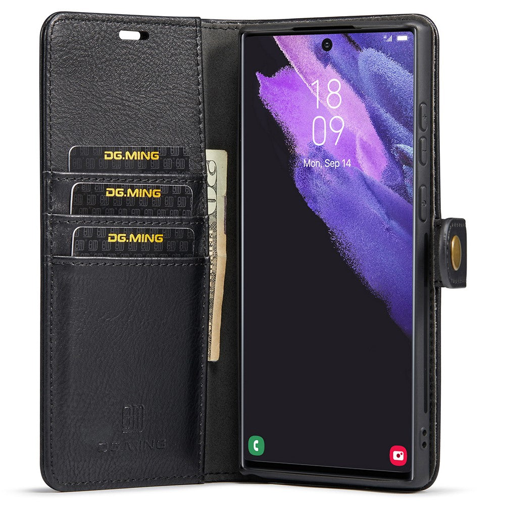 DG.MING 2-in-1 Magnetic Wallet Samsung Galaxy S22 Ultra Black_max