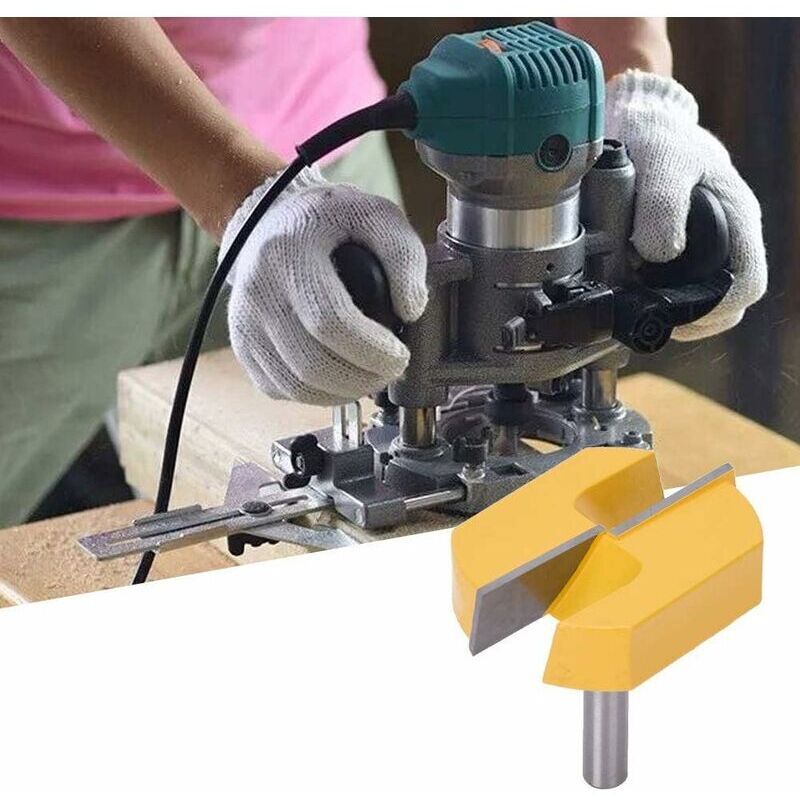 Router, Edge Router, 8mm Router, Bottom Cleaning Router, T-Slot Routers, 8x57mm Bottom, Yellow Blade, from DE