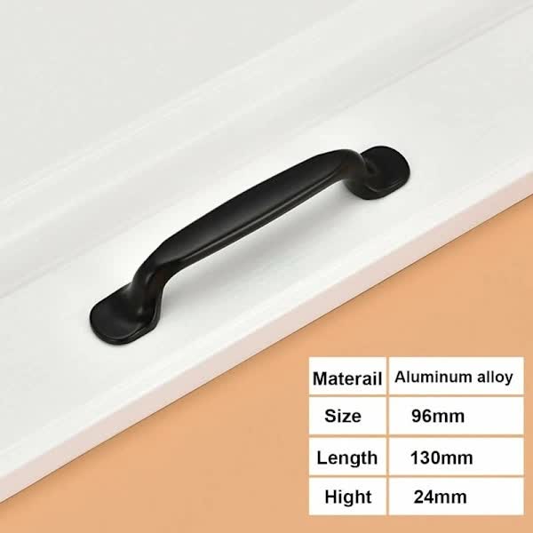 10x 96mm Black Kitchen Handles Door Handles Drawer Handles Bedroom Furniture Handles