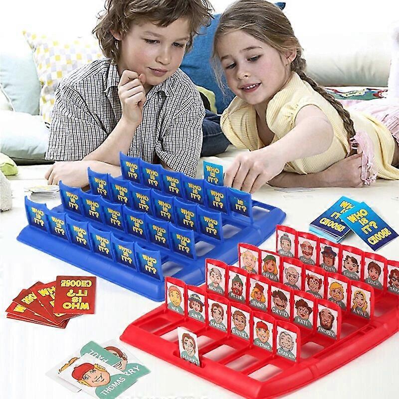 Who's There? Board Game Fun Party Family Memory Logical Thinking Antistress Interactive Guessing Classic Game Toy for Kids Character_tfrf Character