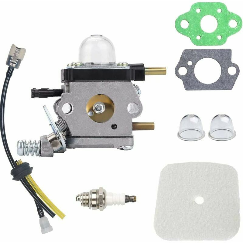 Mantis Tiller Parts Carburetor C1U-K54A with Air Filter Repower Kit for Mantis 2-Stroke 7222 7222E 7222M 7225 7230 7234 7240 7920 7924,