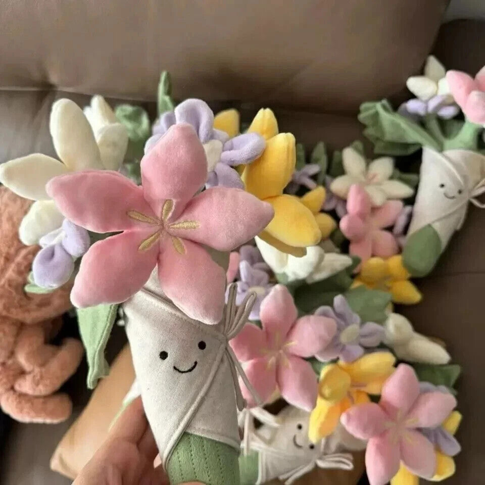 Amuseable Flower Bouquet Stuffed Animal Kids Gift for Girlfriend Plush