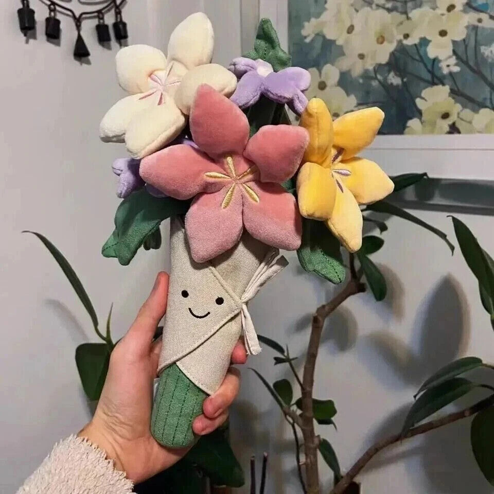 Amuseable Flower Bouquet Stuffed Animal Kids Gift for Girlfriend Plush