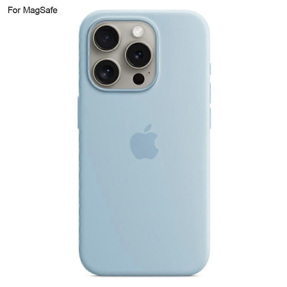 Compatible with iPhone 15 Pro Case MagSafe Liquid Silicone Back [Induction Popover] - Perfect Baby Blue_MGF Baby Blue