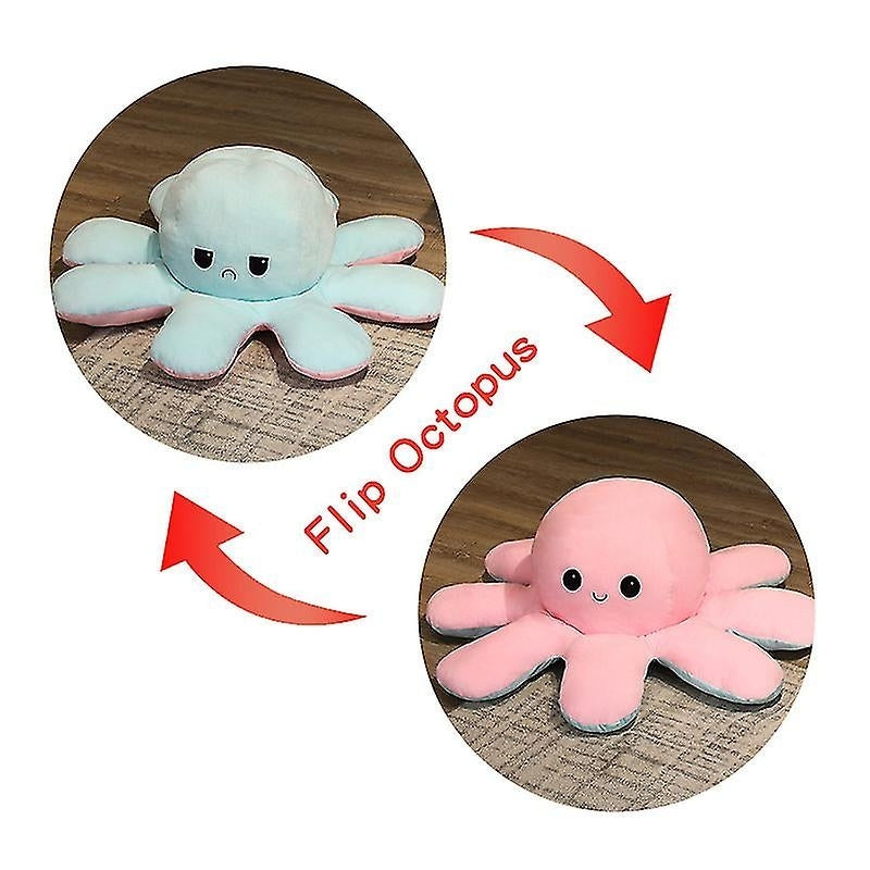 Double-sided blue octopus plush toy, large plush octopus pillow toy blue - Perfect Blue 90cm-max Blue 90cm