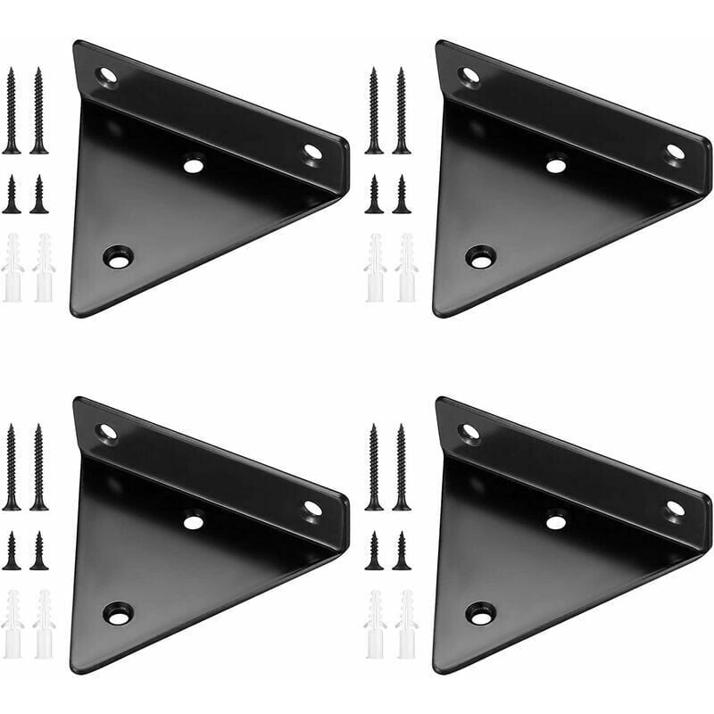 pcs Floating Shelf Brackets, Invisible Triangle Wall Shelf Brackets, Metal Wall Shelf Brackets for Shelves