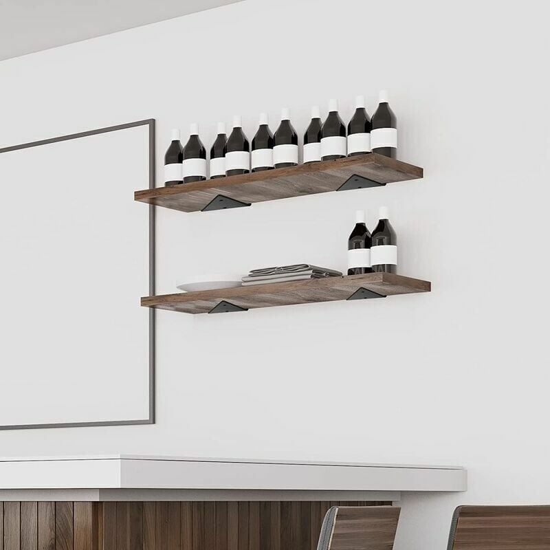 pcs Floating Shelf Brackets, Invisible Triangle Wall Shelf Brackets, Metal Wall Shelf Brackets for Shelves