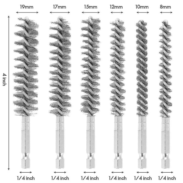 pcs wire brushes for drilling, small wire brush in different sizes, for cleaning, cleaning