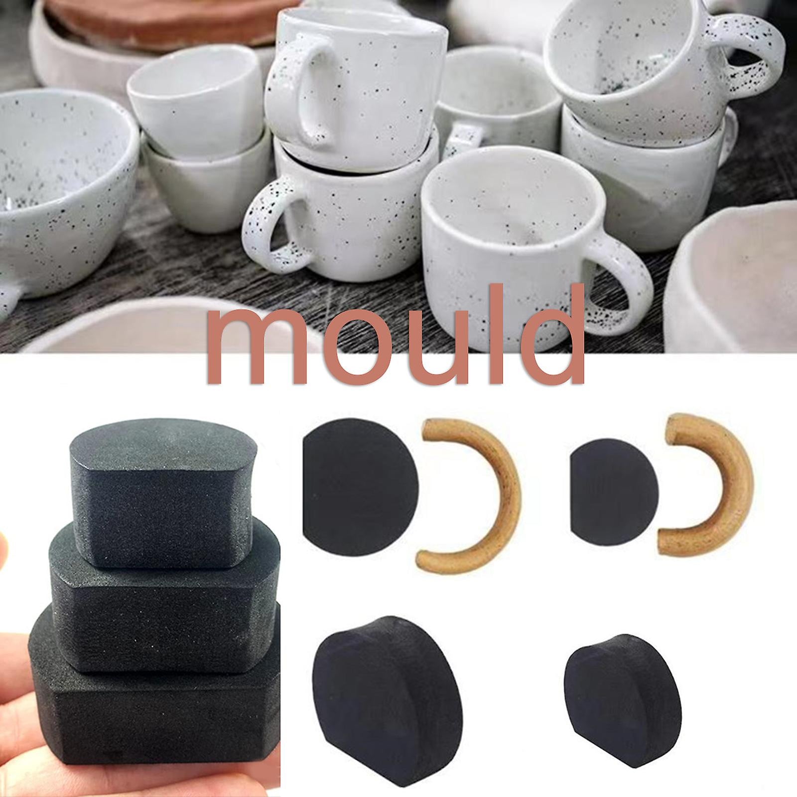 12pcs Ceramic Mug Handle Molds, Easy to Shape Mug Handles, Tools for Making Mug Handles, Stencil_MGF