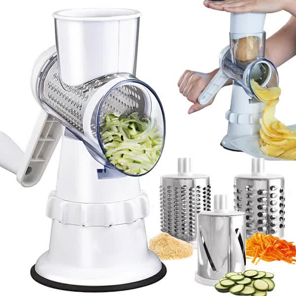 Rotary Grater Vegetable Cutter and Shredder white white[pl]