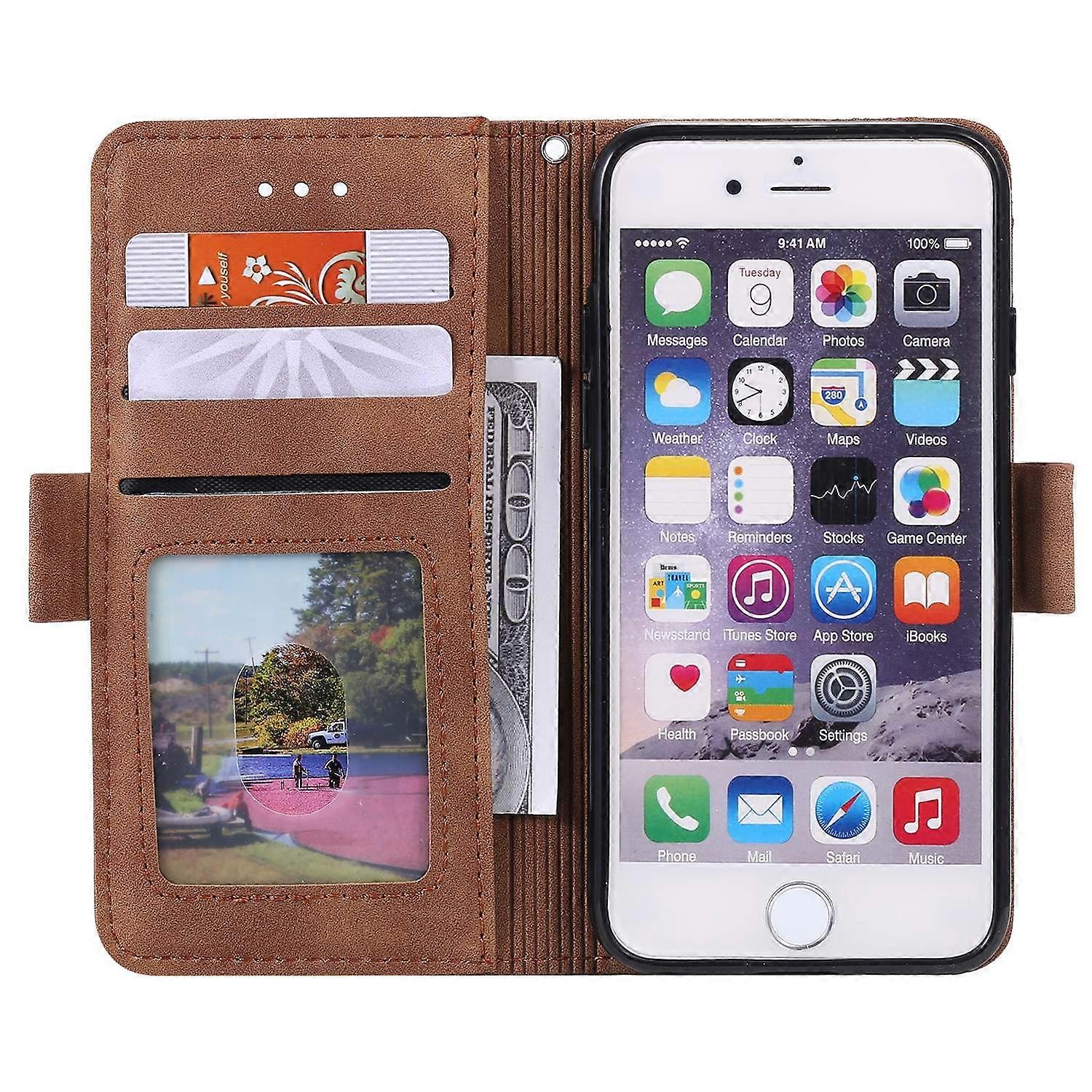 For iPhone 16e Case RFID Blocking Wallet Stand Leather Phone Case Multicolor Green Multicolor Green