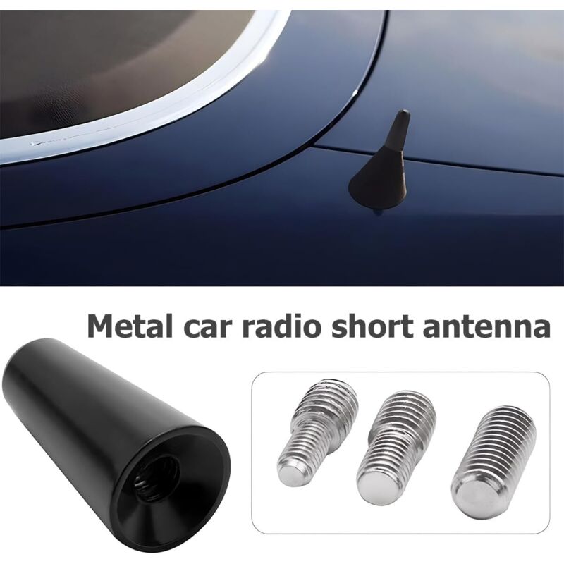 Short Car Antenna, Universal Amplified Car Radio Short Antenna, 3cm Short Rod Roof Stereo Antenna for Car, for All Cars Vehicles Auto