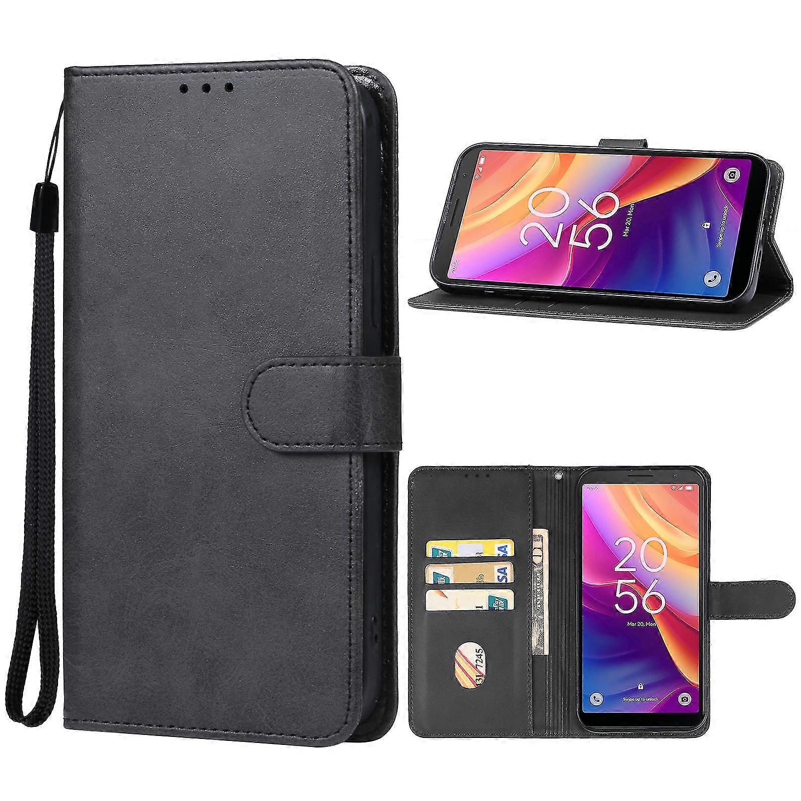 Leather Case for TCL 501 Black